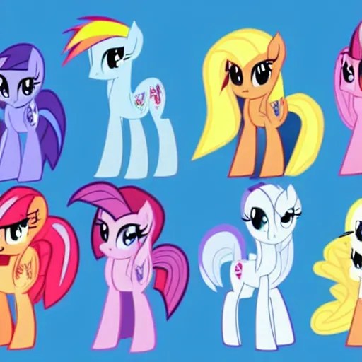 a lineup of my little pony ocs Stable Diffusion OpenArt