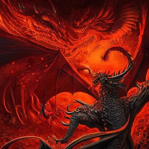 dragon, demon, satan, red eyes, chain, handcuffs, wide Stable