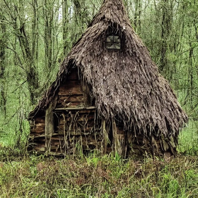 a witches hut in a swamp Stable Diffusion