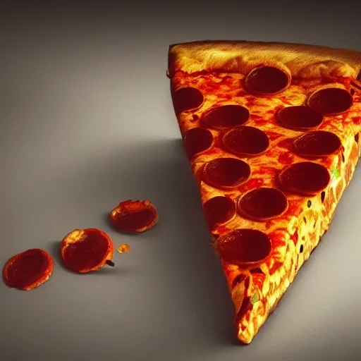 pepperoni pizza slice ninja, by van gogh, by james web Stable