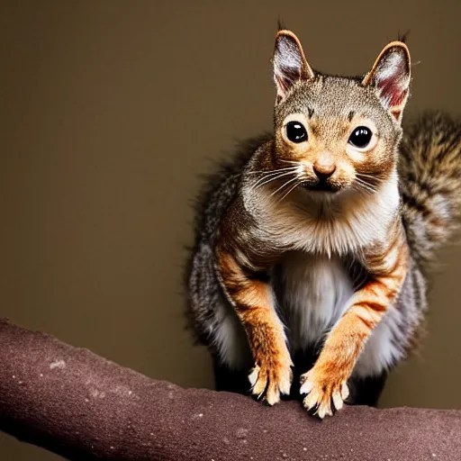a feline cat squirrel hybrid, animal photography Stable Diffusion