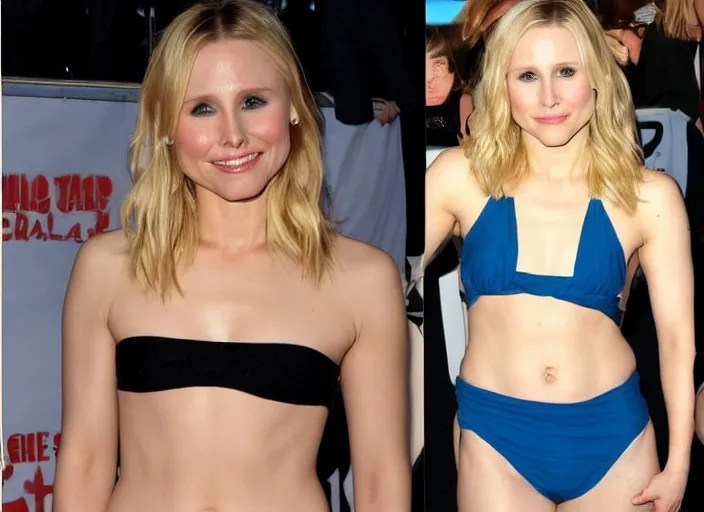 kristen bell before and after weight gain, bikini | Stable Diffusion
