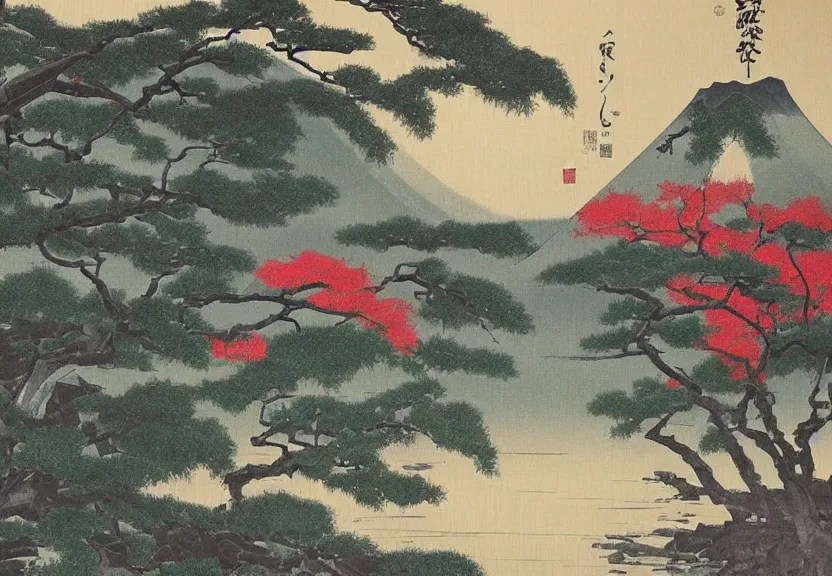 japanese landscape, painting by david painter, Stable Diffusion