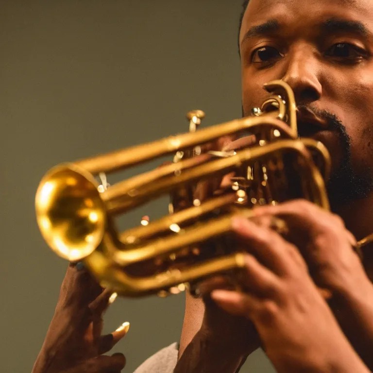 kendrick lamar playing a trumpet, cinematic, Stable Diffusion OpenArt