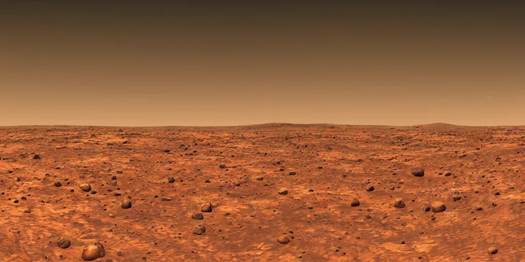 Mars rising on Earth's horizon, realistic Stable Diffusion