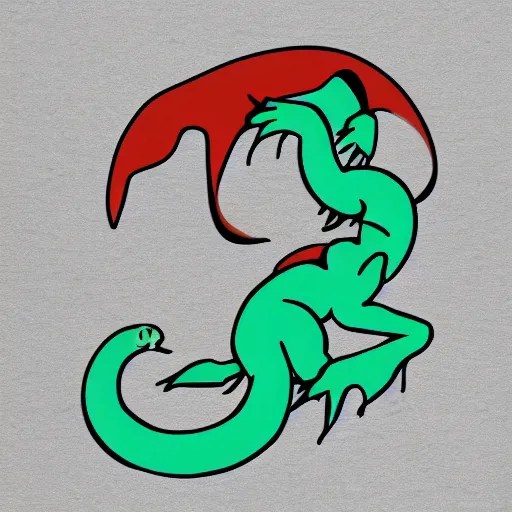 minimalist water dragon Stable Diffusion OpenArt