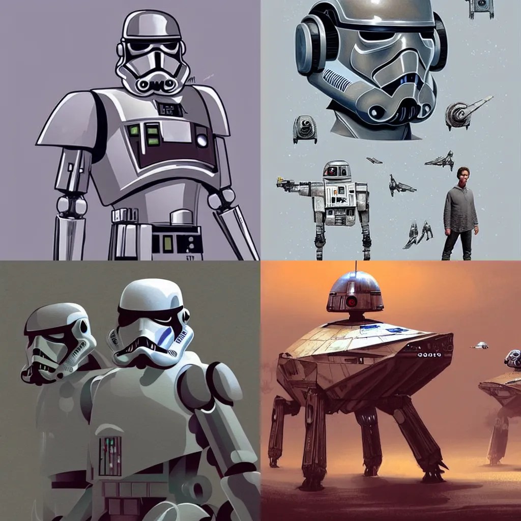 Star Wars concept art of robots Stable Diffusion OpenArt