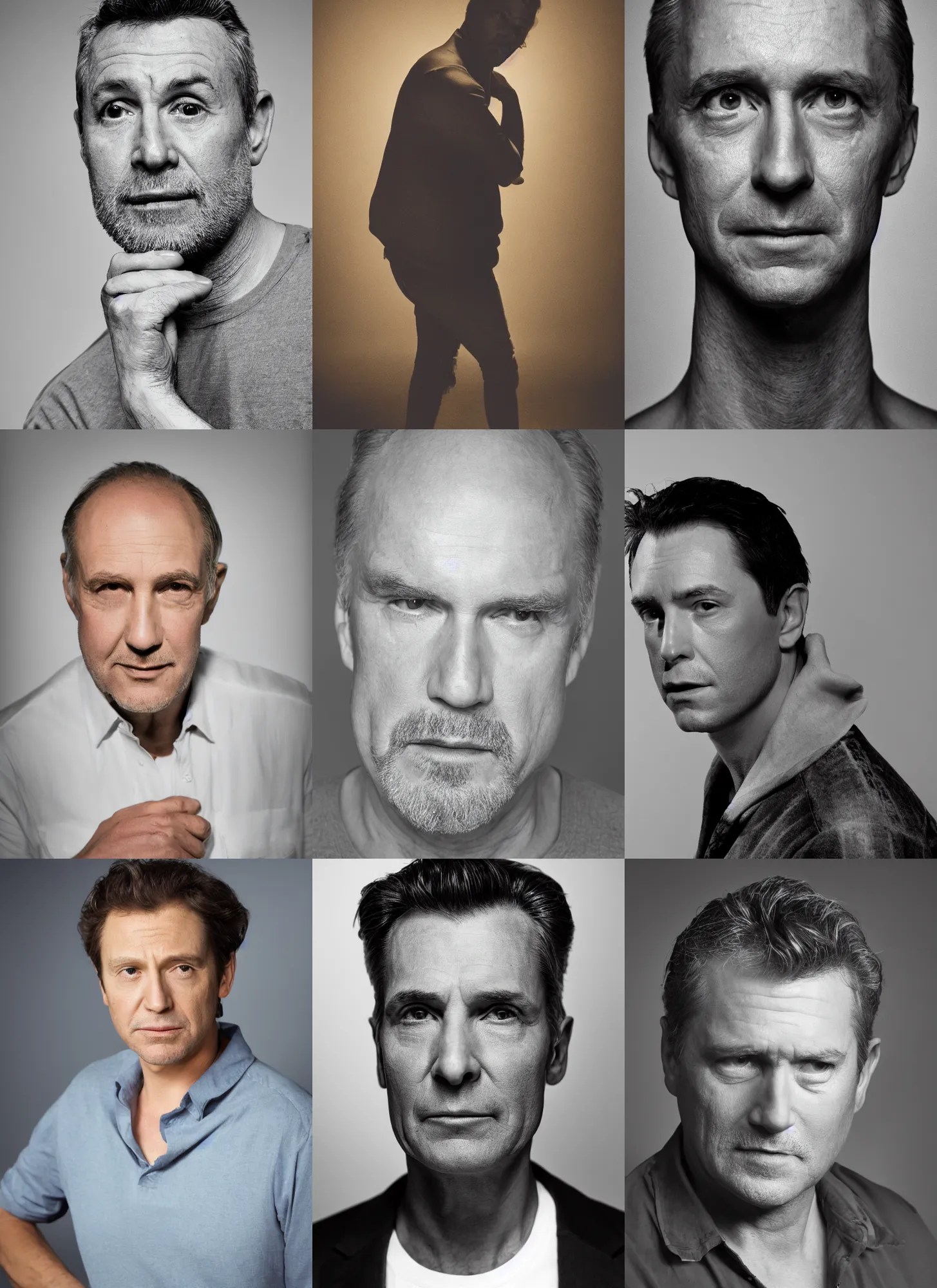 medium portrait of the most famous actor alive, studio Stable