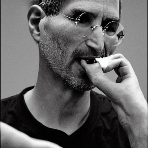 steve jobs eating a banana, realistic, 8k, Stable Diffusion