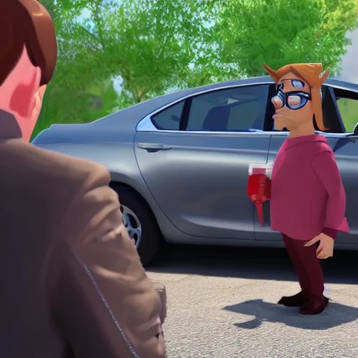 link as a shady car salesman tricking an unsuspecting Stable