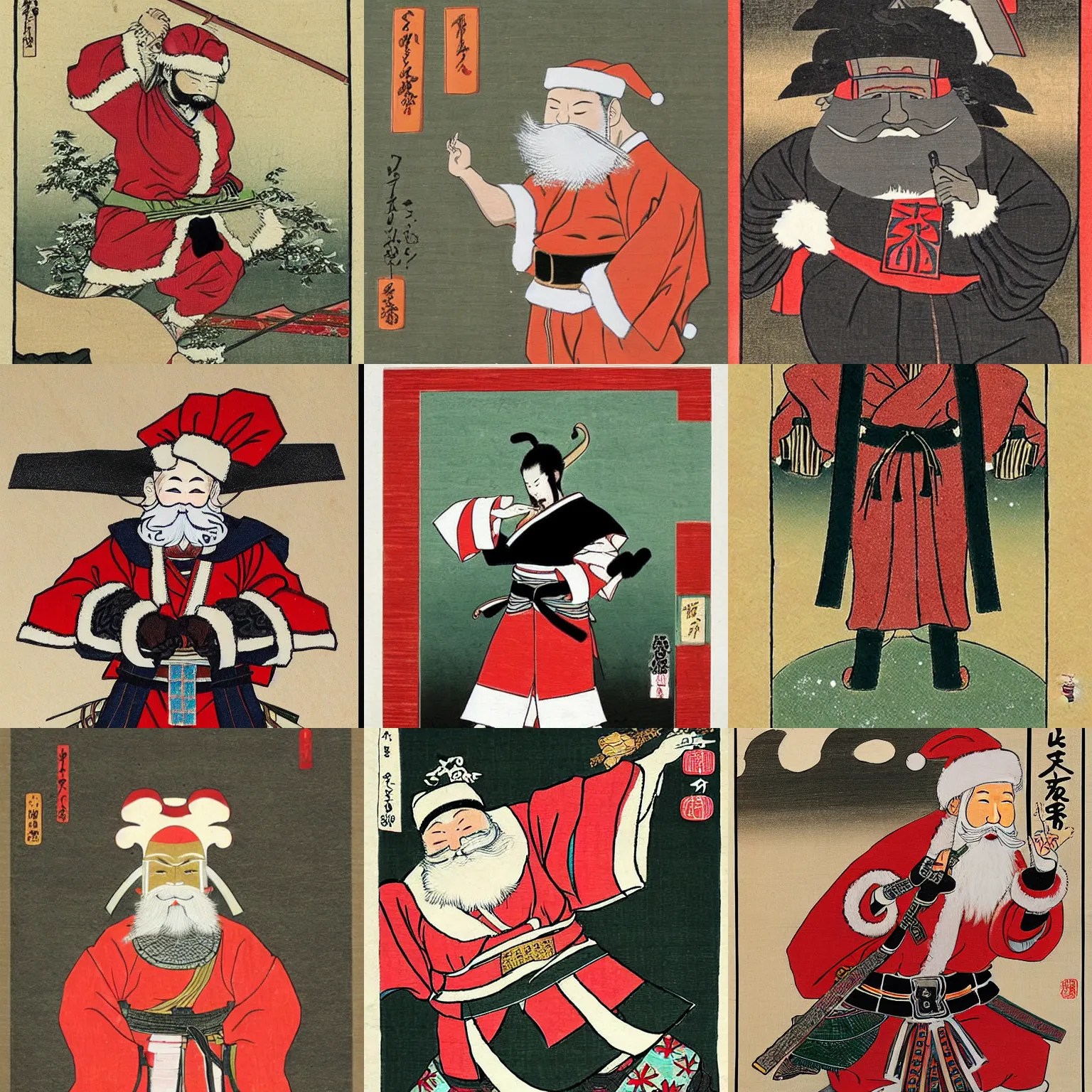 Traditional Japanese Paintings Of Samurai