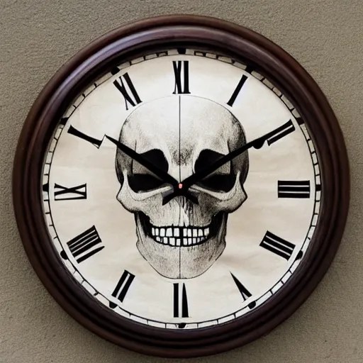 a beautiful clock made from skull and bones Stable Diffusion OpenArt