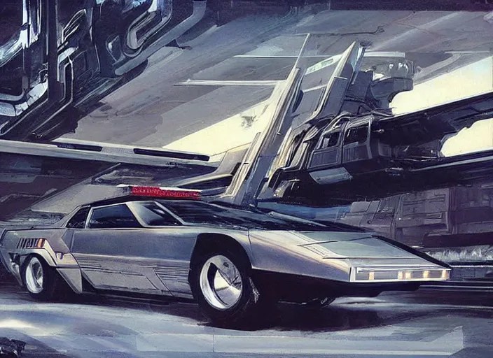 knight rider kitt, car concept art, sci fi Stable Diffusion OpenArt