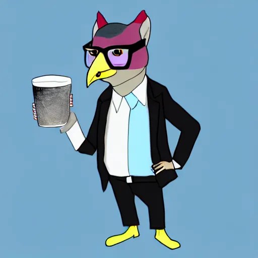 john oliver as a bird fursona, furry, digital art Stable Diffusion OpenArt