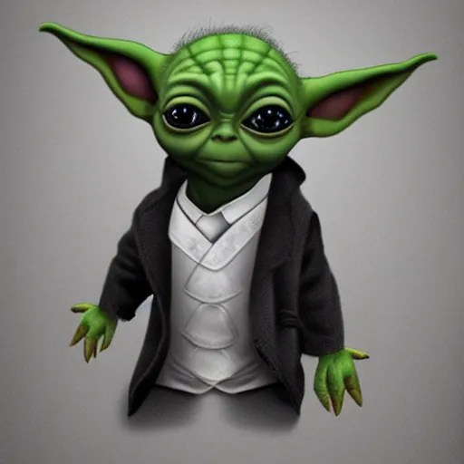 baby yoda wearing a suit and tie Stable Diffusion OpenArt