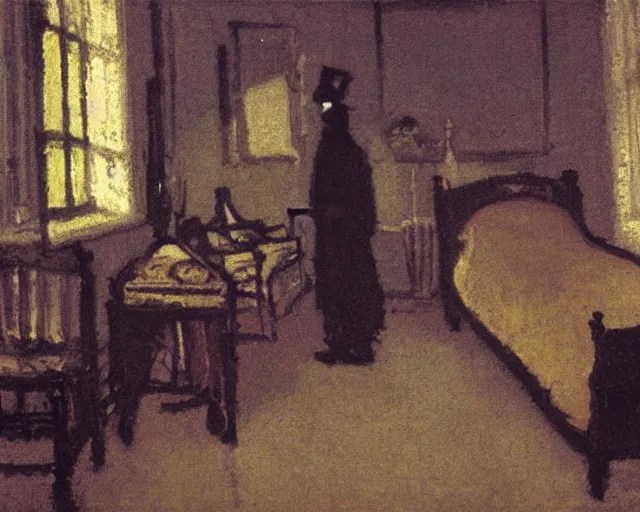 jack the ripper's bedroom by walter sickert, creepy, Stable Diffusion