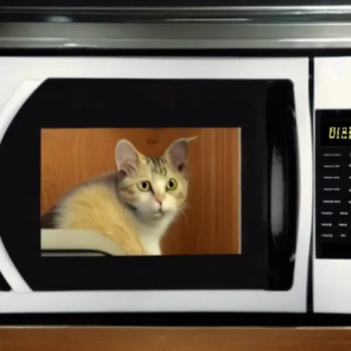 cat in a microwave Stable Diffusion OpenArt