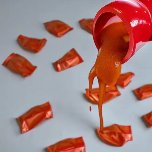ketchup packets exploding Stable Diffusion