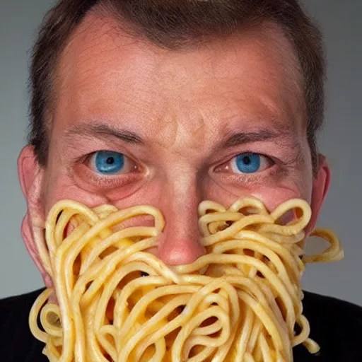 A man whose face is made entirely out of pasta Stable Diffusion OpenArt