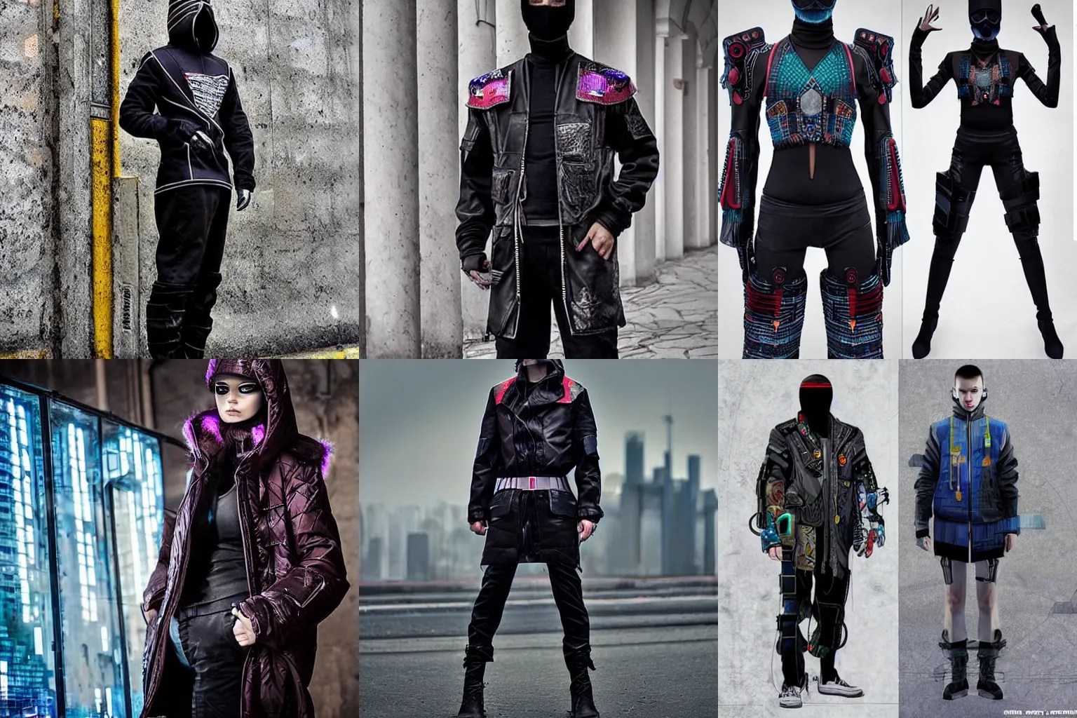 russian cyberpunk style clothing Stable Diffusion