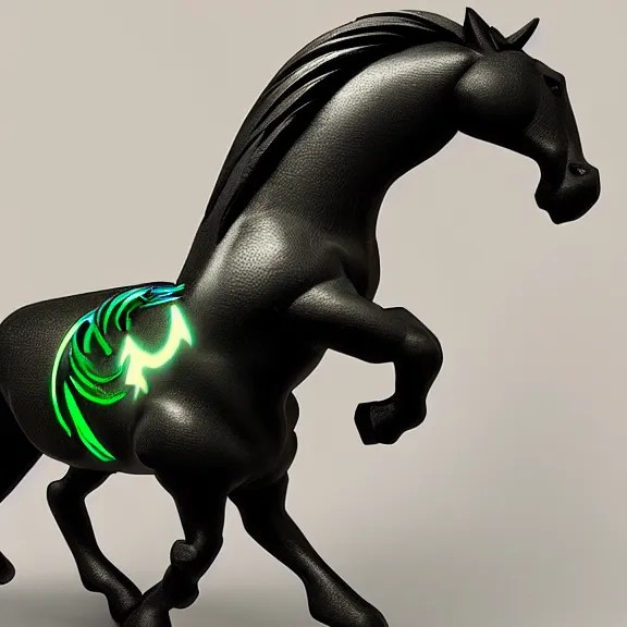 RGB gaming horse manufactured by the company Razor Stable Diffusion