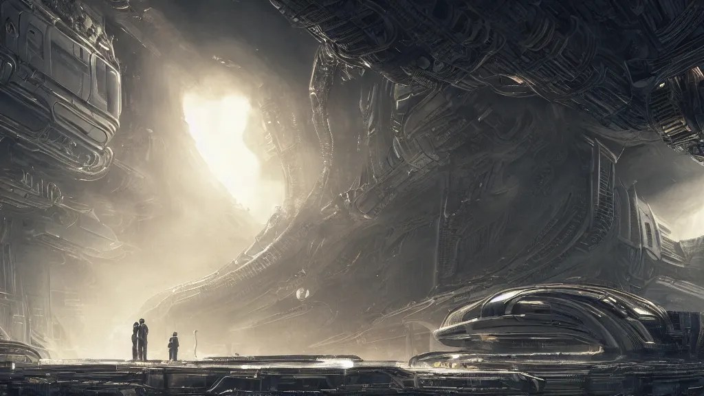 movie concept art from alien covenant, an exterior Stable Diffusion