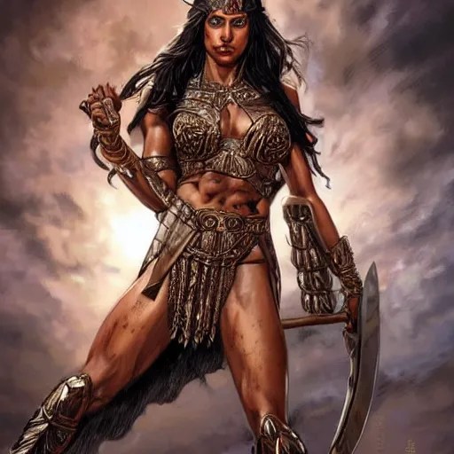 greek amazon warrior, a tall beautiful woman with Stable Diffusion
