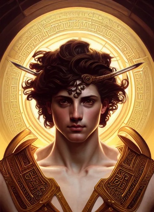 symmetry!! portrait of perseus, greek mythology, Stable Diffusion