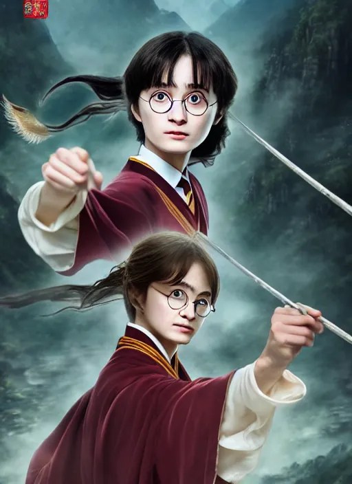 harry potter as a girl, chinese fantasy, xianxia, Stable Diffusion