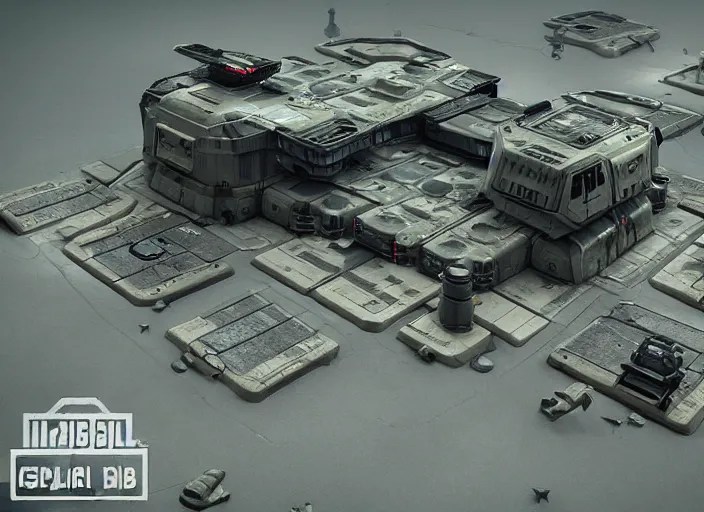 sci fi modular military base, kitbash, intricate, Stable Diffusion
