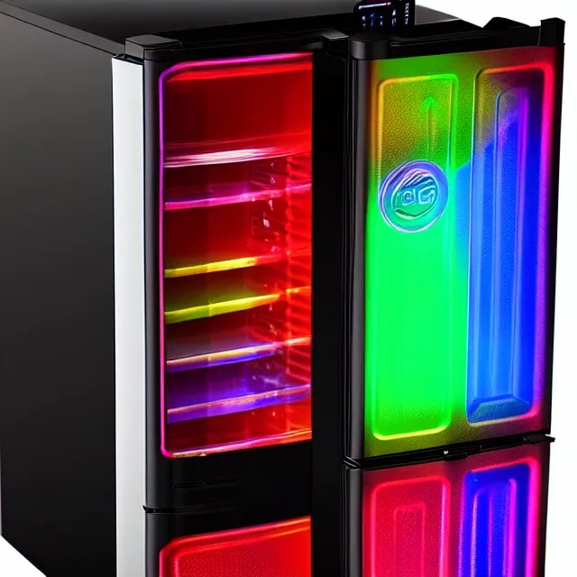 rgb gaming fridge, highly detailed, 8 k, hdr, smooth, Stable Diffusion