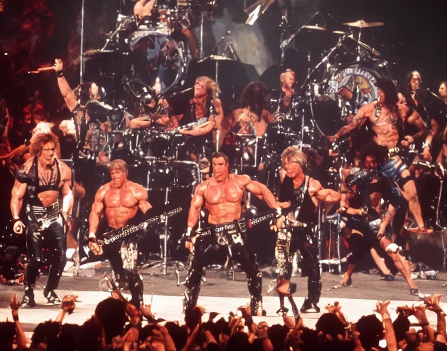 colour photo off arnold schwarzenegger, sylvester Stable Diffusion