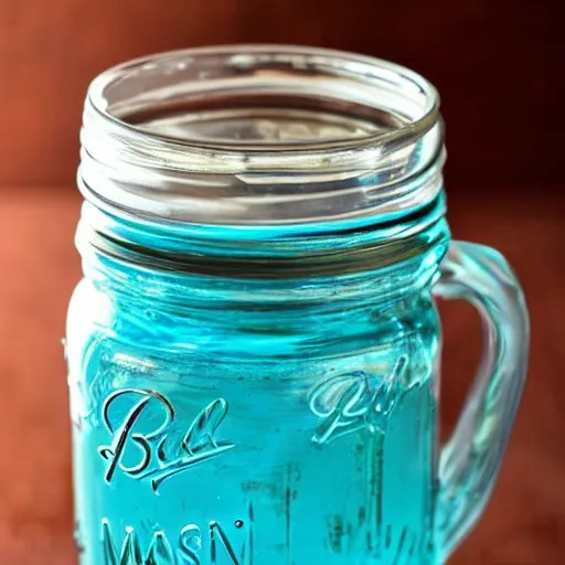 a Mason jar full of blue sweets Stable Diffusion OpenArt