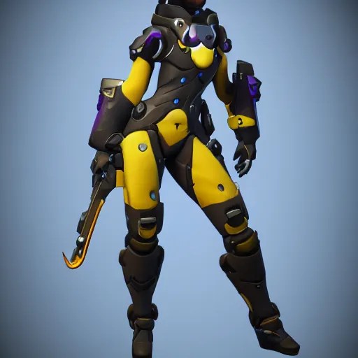 blender render of a new overwatch character Stable Diffusion