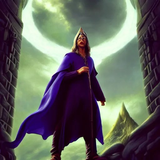 The powerful wizard Merlin, 4k, artstation, cgsociety, Stable Diffusion