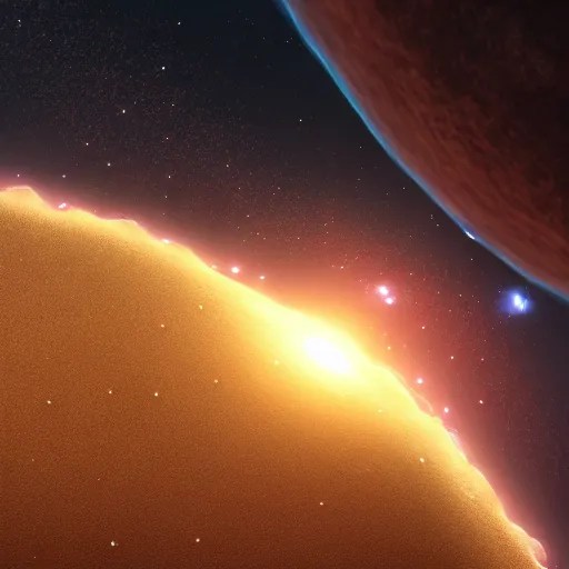 a particles simulation of the universe, Blender 3D, Stable Diffusion