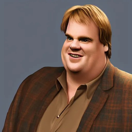 skinny chris farley, realistic, photograph Stable Diffusion