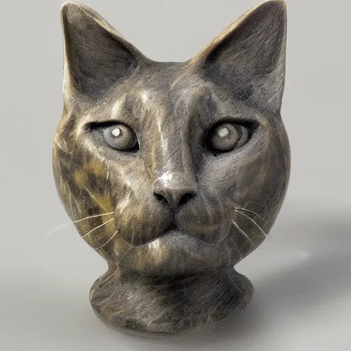 marble sculpture of a cat's head Stable Diffusion OpenArt