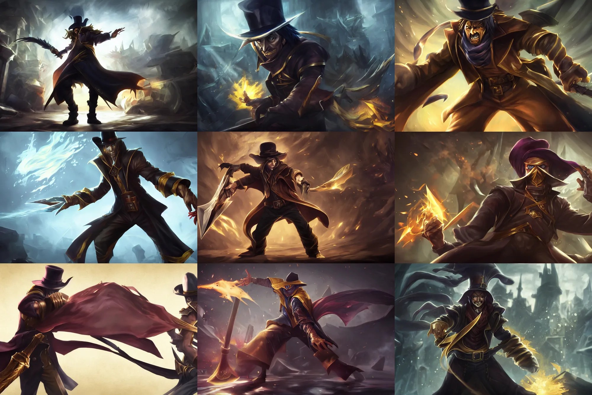 splash art of Twisted Fate from league of legends by Stable Diffusion