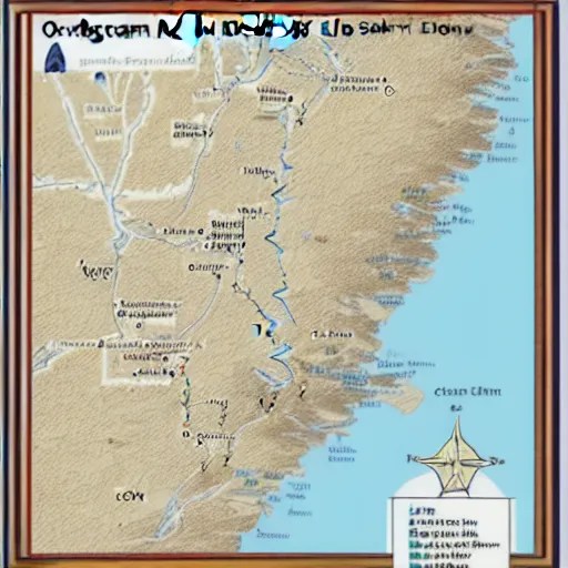 accurate map of oregon, driving directions from Stable Diffusion
