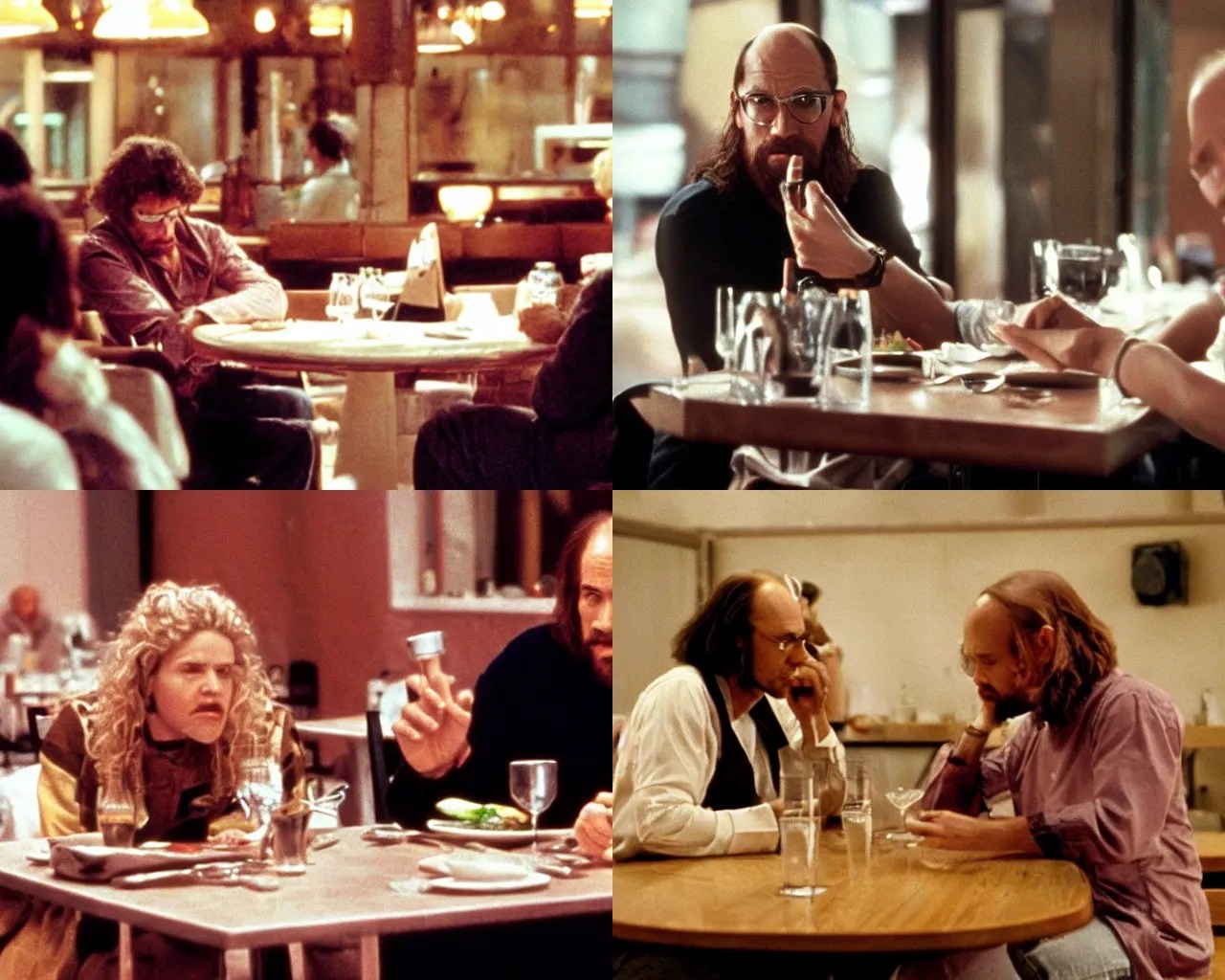 restaurant scene movie still from 'being John Stable Diffusion OpenArt