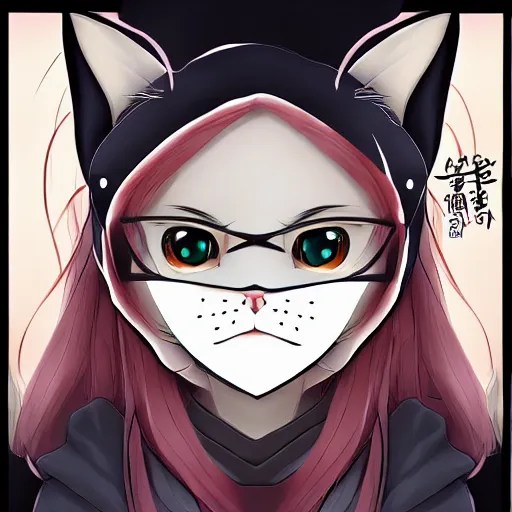 portrait of a phony in the cat mask, anime fantasy Stable Diffusion OpenArt