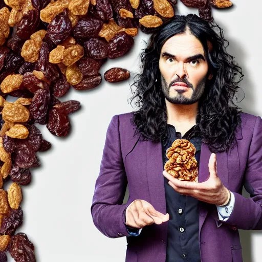russell brand with two scoops of raisins and the body Stable