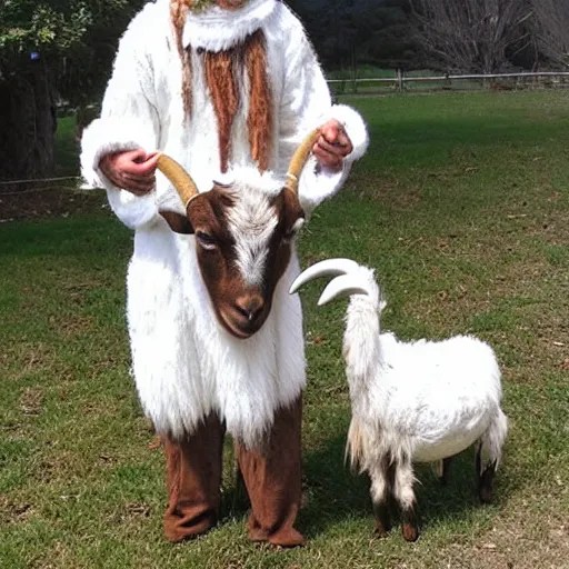 a person in a goat costume, craigslist photo Stable Diffusion