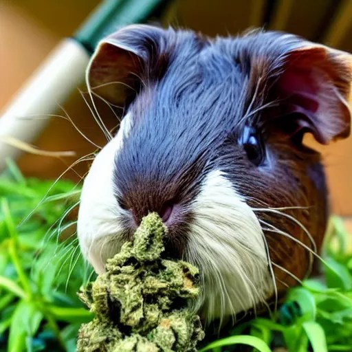 guinea pig smoking weed Stable Diffusion