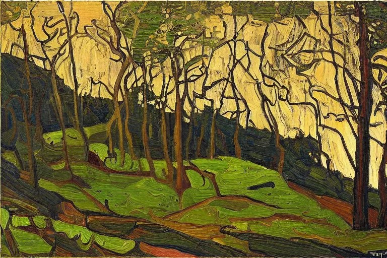 masterpiece painting of oak trees on a hillside Stable Diffusion OpenArt