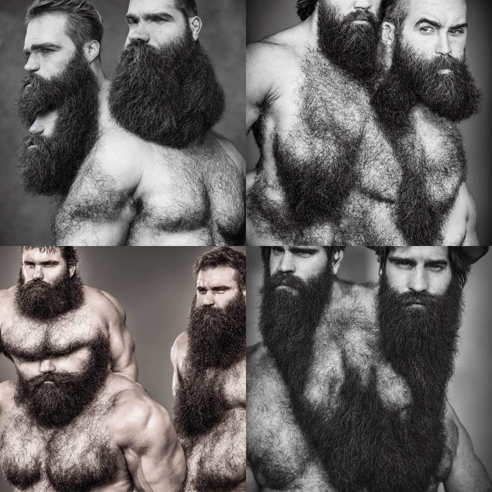 Burly man, manliness given form, very hairy, thick Stable Diffusion
