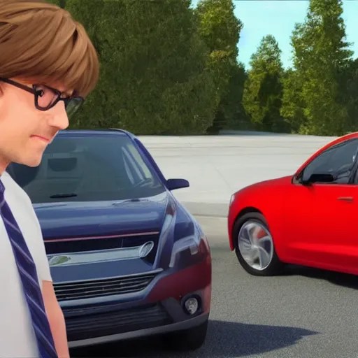 link as a shady car salesman tricking an unsuspecting Stable