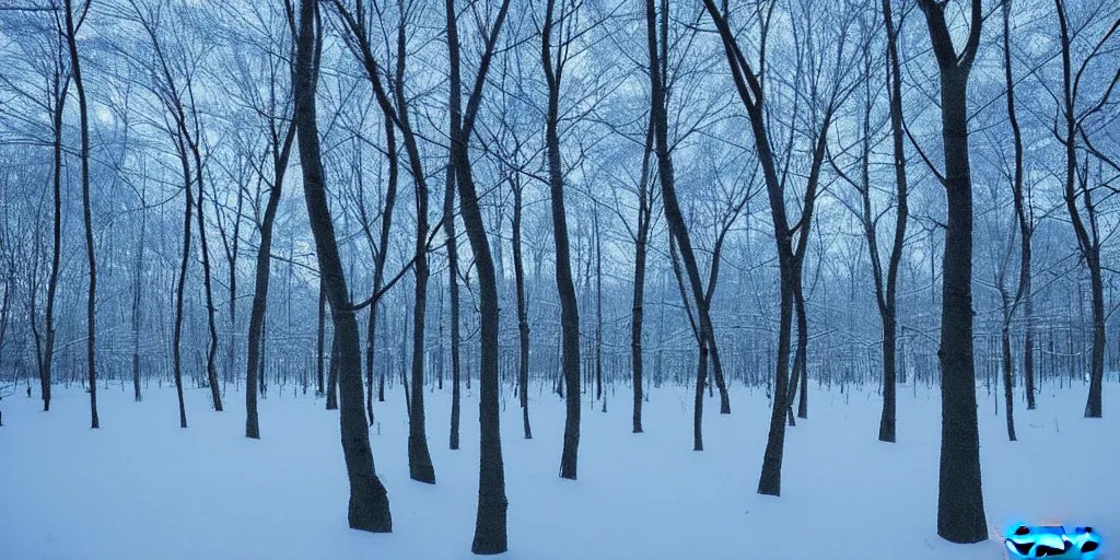 a forest in winter moonnight by katayama bokuyo Stable Diffusion