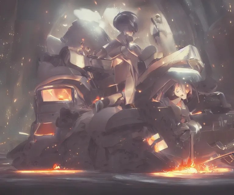 toaster, anime fantasy illustration by tomoyuki Stable Diffusion